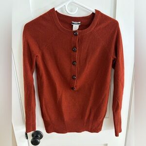 J. Crew Women’s Burnt Orange Cashmere Cardigan